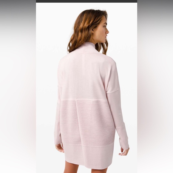 Lululemon Light Pink Merino Wool Wrap Cardigan Sweater Womens Size 10 - Picture 3 of 11